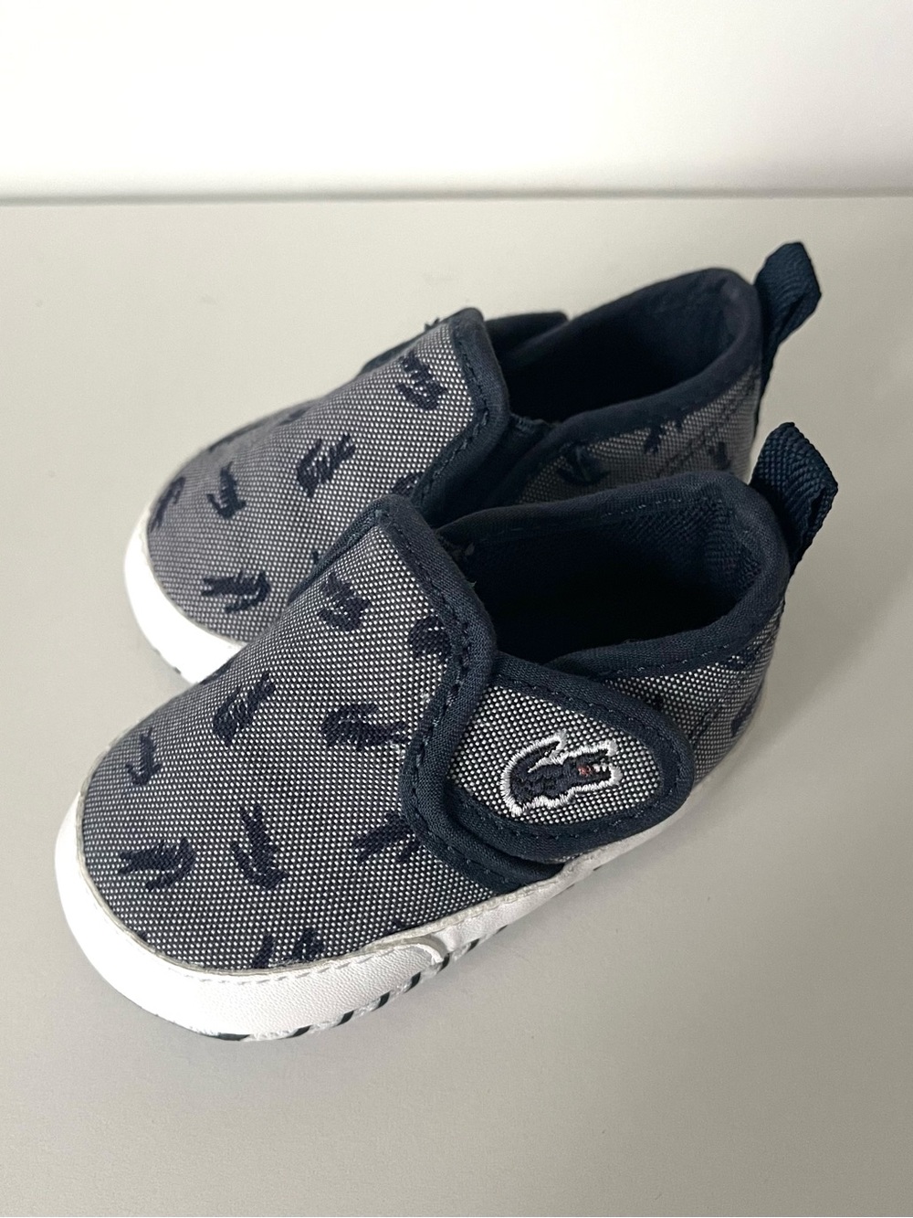 Lacoste Baby Navy Slip-On Shoes